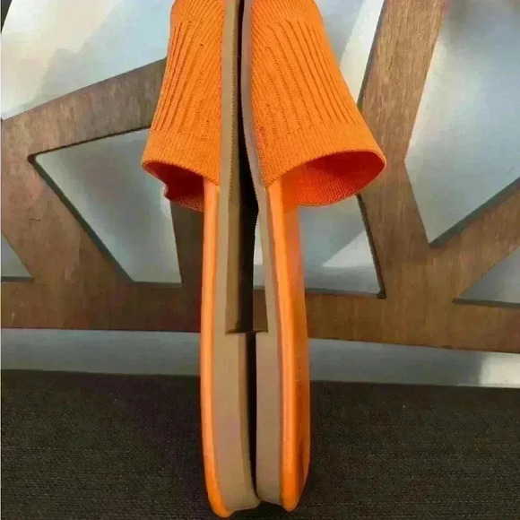 OYOANGLE  Single Band Square Open Toe Slide Sandals Summer Slip on Flat Sandals - Picture 4 of 7